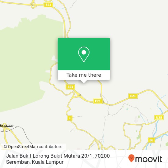 Jalan Bukit Lorong Bukit Mutara 20 / 1, 70200 Seremban map