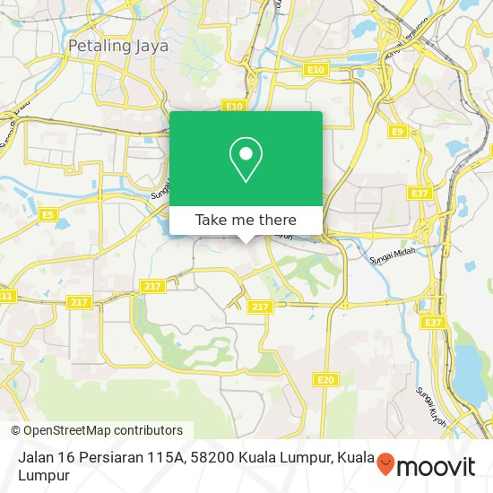 Jalan 16 Persiaran 115A, 58200 Kuala Lumpur map