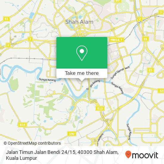 Peta Jalan Timun Jalan Bendi 24 / 15, 40300 Shah Alam