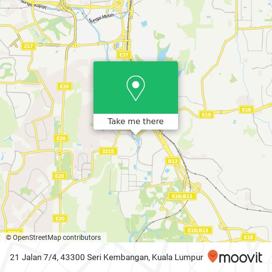 Peta 21 Jalan 7 / 4, 43300 Seri Kembangan