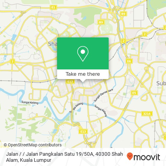 Peta Jalan / / Jalan Pangkalan Satu 19 / 50A, 40300 Shah Alam