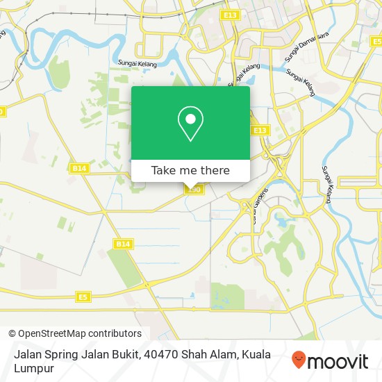 Peta Jalan Spring Jalan Bukit, 40470 Shah Alam