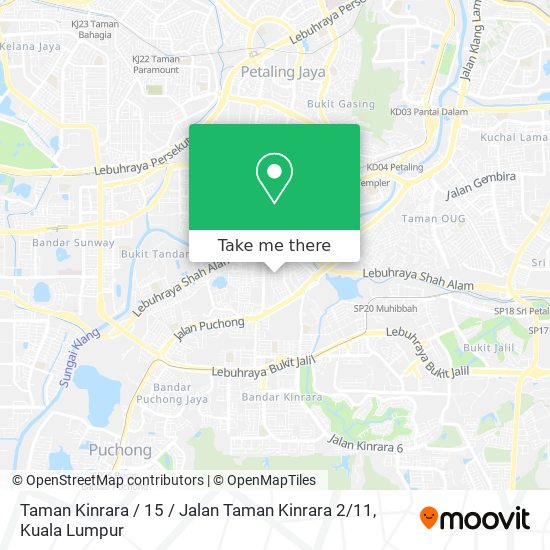 Taman Kinrara / 15 / Jalan Taman Kinrara 2 / 11 map
