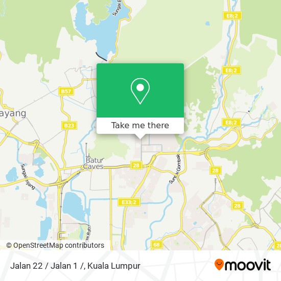 Jalan 22 / Jalan 1 / map