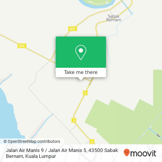 Jalan Air Manis 9 / Jalan Air Manis 5, 43500 Sabak Bernam map