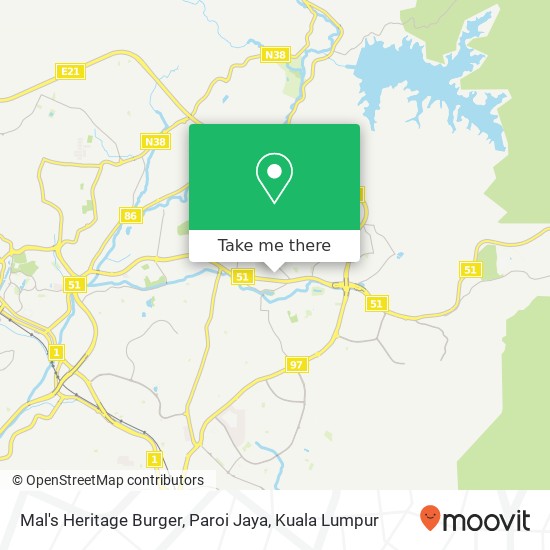 Mal's Heritage Burger, Paroi Jaya map