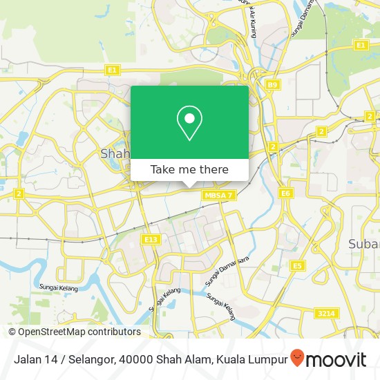 Jalan 14 / Selangor, 40000 Shah Alam map