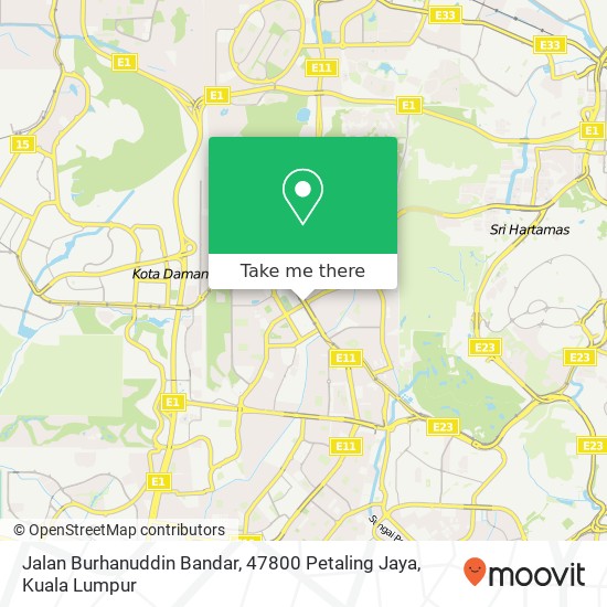 Jalan Burhanuddin Bandar, 47800 Petaling Jaya map