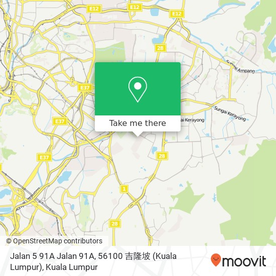 Jalan 5 91A Jalan 91A, 56100 吉隆坡 (Kuala Lumpur) map