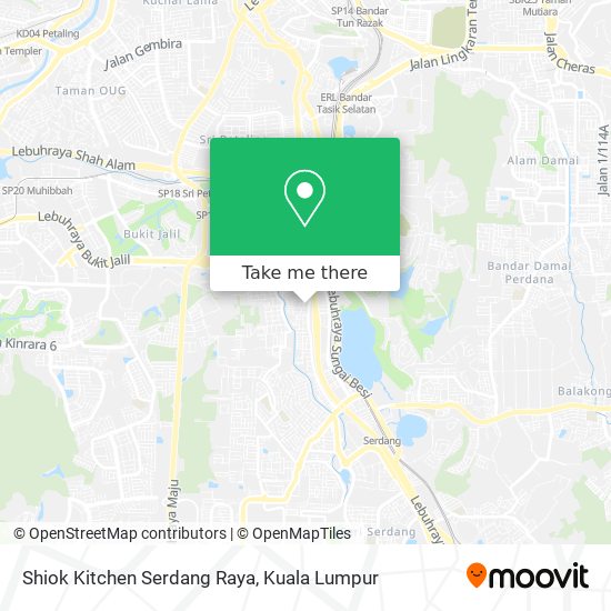 Shiok Kitchen Serdang Raya map