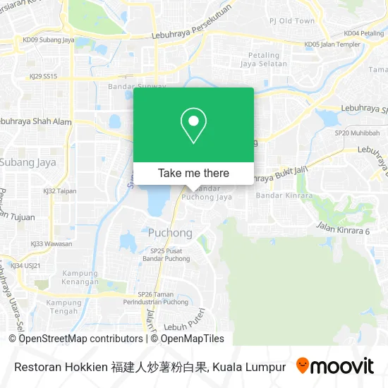 Restoran Hokkien 福建人炒薯粉白果 map