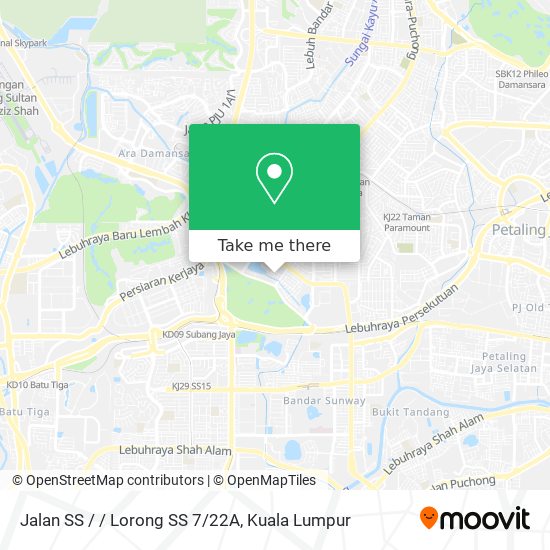 Jalan SS / / Lorong SS 7/22A map