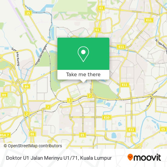 Doktor U1 Jalan Merinyu U1/71 map