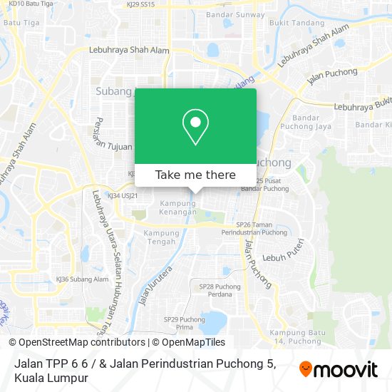 Peta Jalan TPP 6 6 / & Jalan Perindustrian Puchong 5