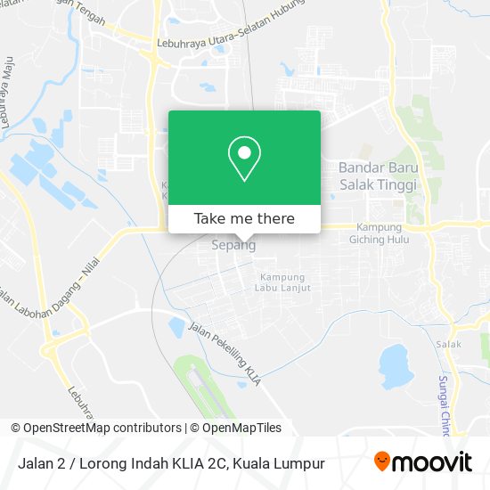 Peta Jalan 2 / Lorong Indah KLIA 2C