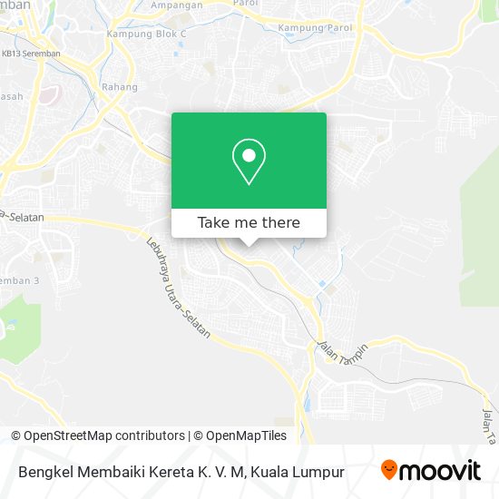 Bengkel Membaiki Kereta K. V. M map