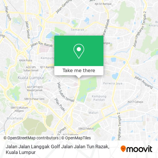 Jalan Jalan Langgak Golf Jalan Jalan Tun Razak map