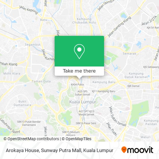 Arokaya House, Sunway Putra Mall map