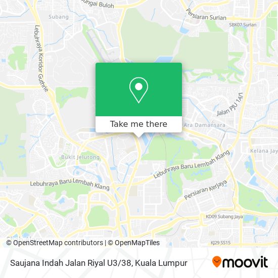 Peta Saujana Indah Jalan Riyal U3 / 38