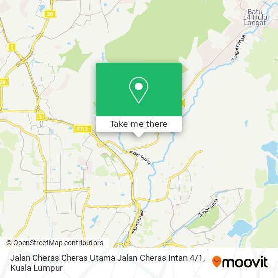 Jalan Cheras Cheras Utama Jalan Cheras Intan 4 / 1 map