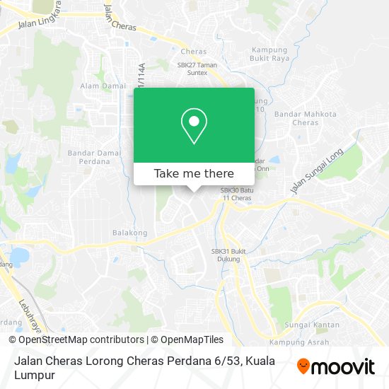 Peta Jalan Cheras Lorong Cheras Perdana 6 / 53