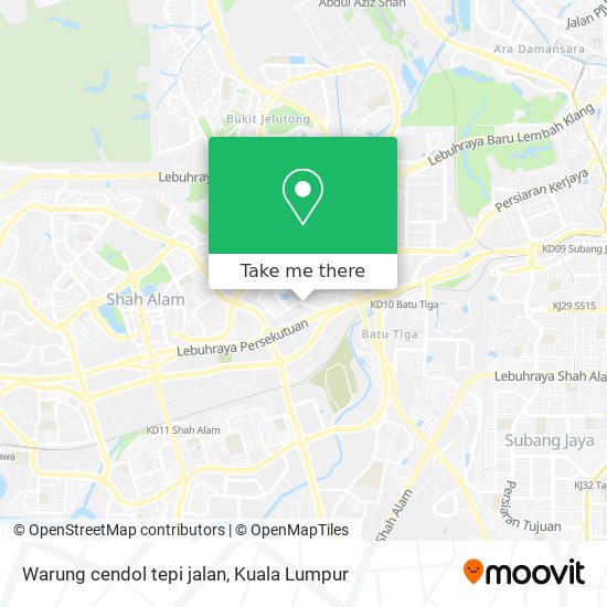 Warung cendol tepi jalan map