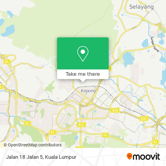 Jalan 18 Jalan 5 map