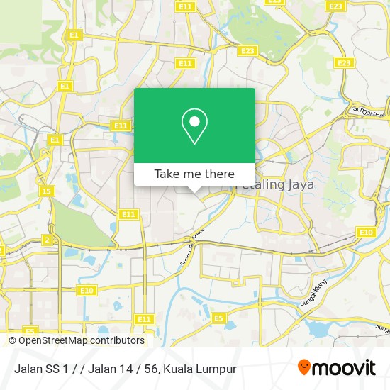 Jalan SS 1 / / Jalan 14 / 56 map