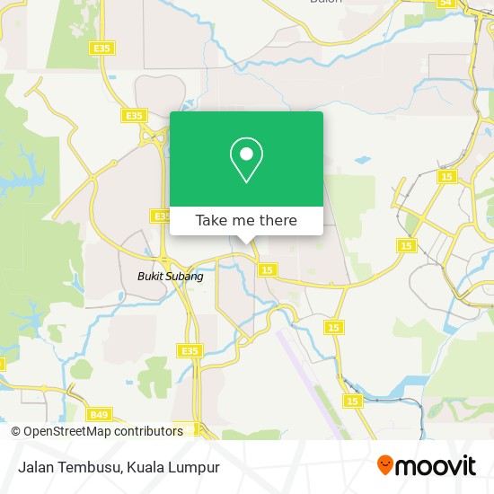 Jalan Tembusu map