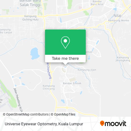 Universe Eyewear Optometry map