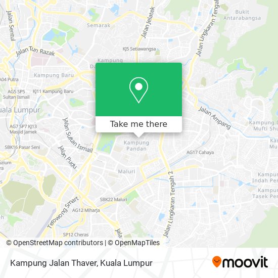 Kampung Jalan Thaver map