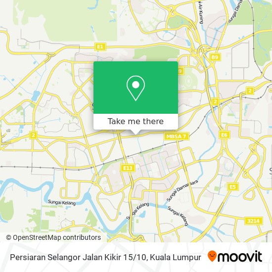 Persiaran Selangor Jalan Kikir 15 / 10 map