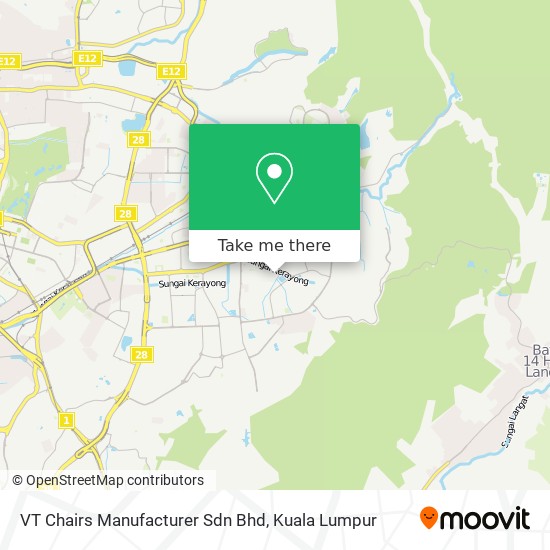 VT Chairs Manufacturer Sdn Bhd map