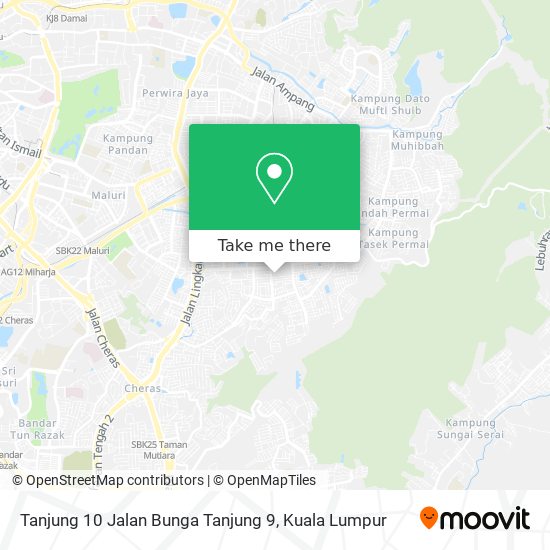 Tanjung 10 Jalan Bunga Tanjung 9 map