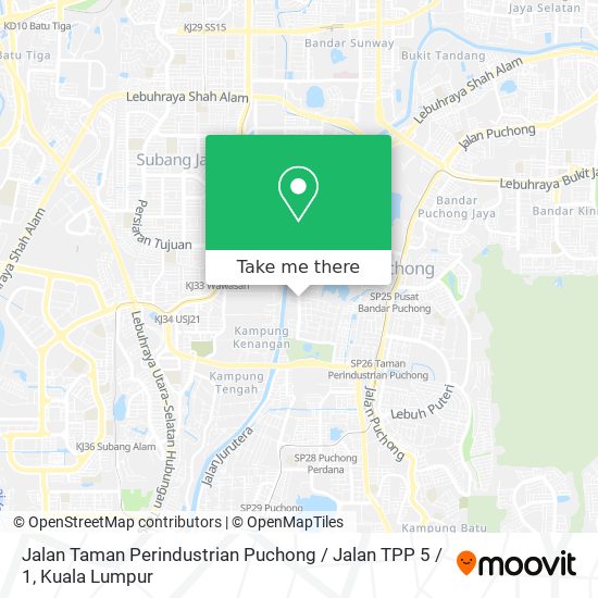 Peta Jalan Taman Perindustrian Puchong / Jalan TPP 5 / 1