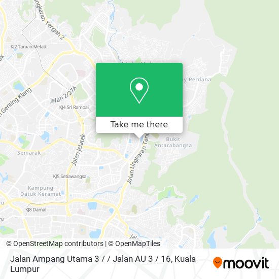 Peta Jalan Ampang Utama 3 / / Jalan AU 3 / 16