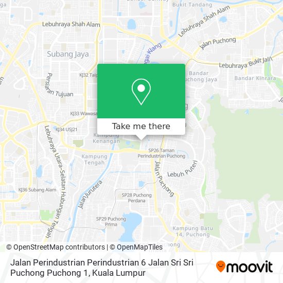 Peta Jalan Perindustrian Perindustrian 6 Jalan Sri Sri Puchong Puchong 1