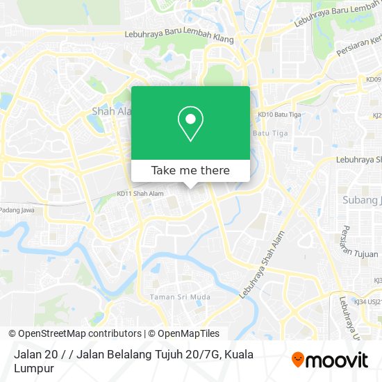 Peta Jalan 20 / / Jalan Belalang Tujuh 20 / 7G