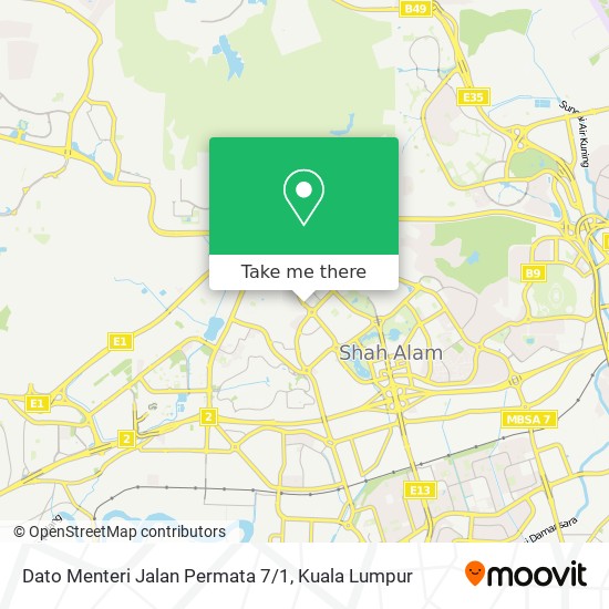 Dato Menteri Jalan Permata 7/1 map