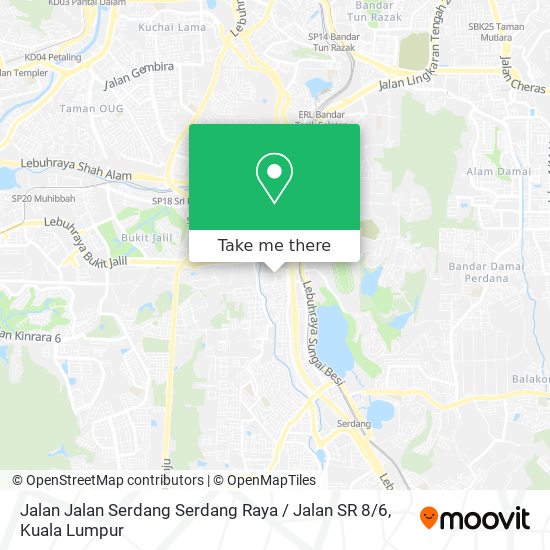 Peta Jalan Jalan Serdang Serdang Raya / Jalan SR 8 / 6