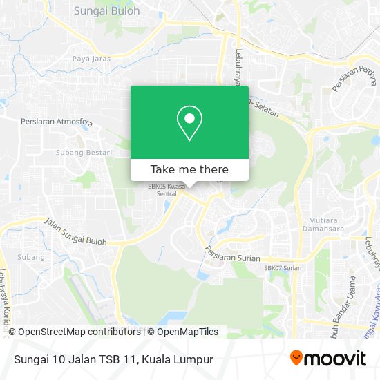 Sungai 10 Jalan TSB 11 map