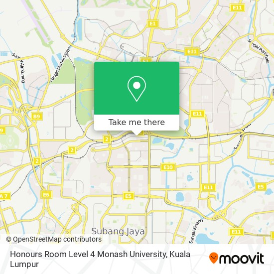 Honours Room Level 4 Monash University map