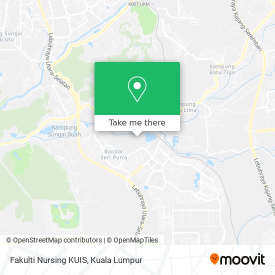Fakulti Nursing KUIS map