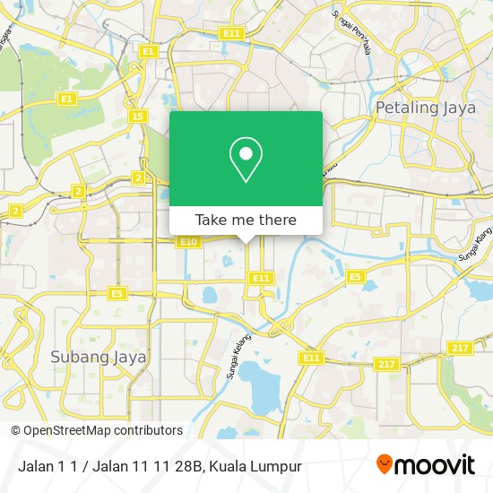 Peta Jalan 1 1 / Jalan 11 11 28B