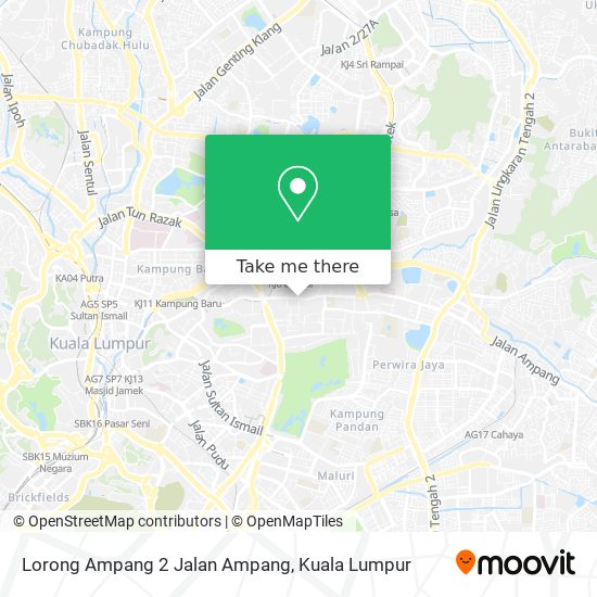 Peta Lorong Ampang 2 Jalan Ampang