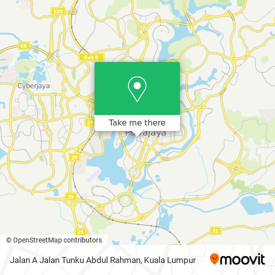 Jalan A Jalan Tunku Abdul Rahman map