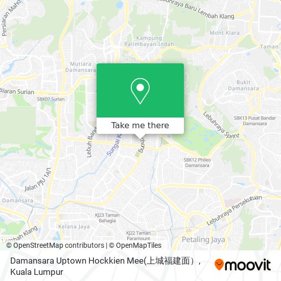 Damansara Uptown Hockkien Mee map