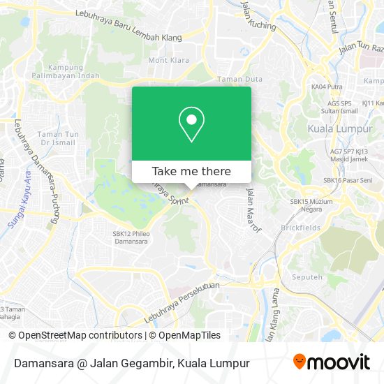 Damansara @ Jalan Gegambir map