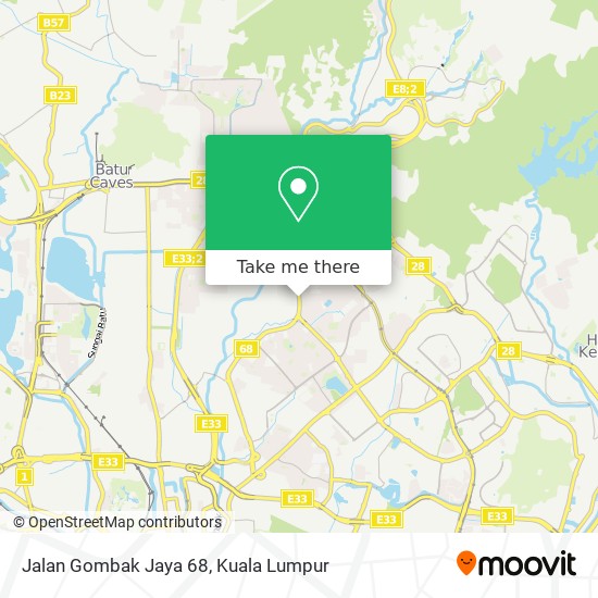 Peta Jalan Gombak Jaya 68