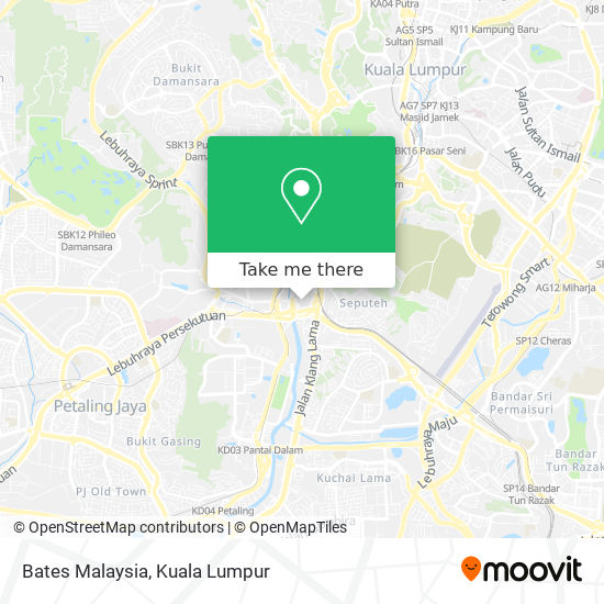 Bates Malaysia map